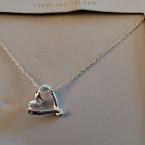 Sterling Silver Grateful Heart Necklace
